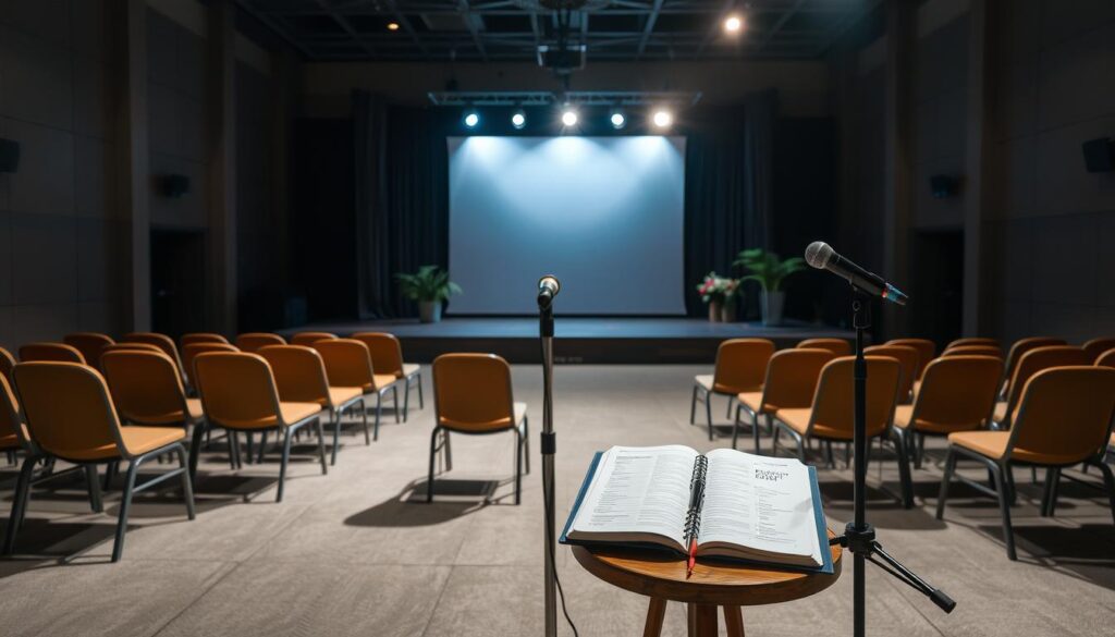 public speaking rehearsal