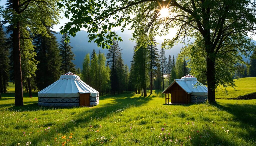 yurts in nature